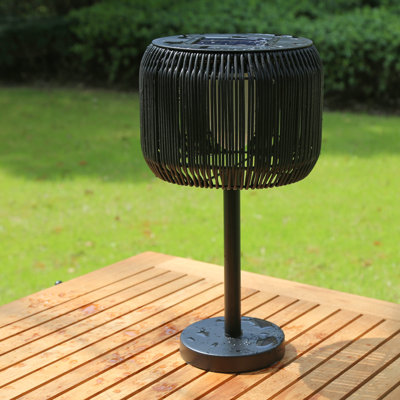 20" Solar Powered Integrated LED Outdoor Table Lamp