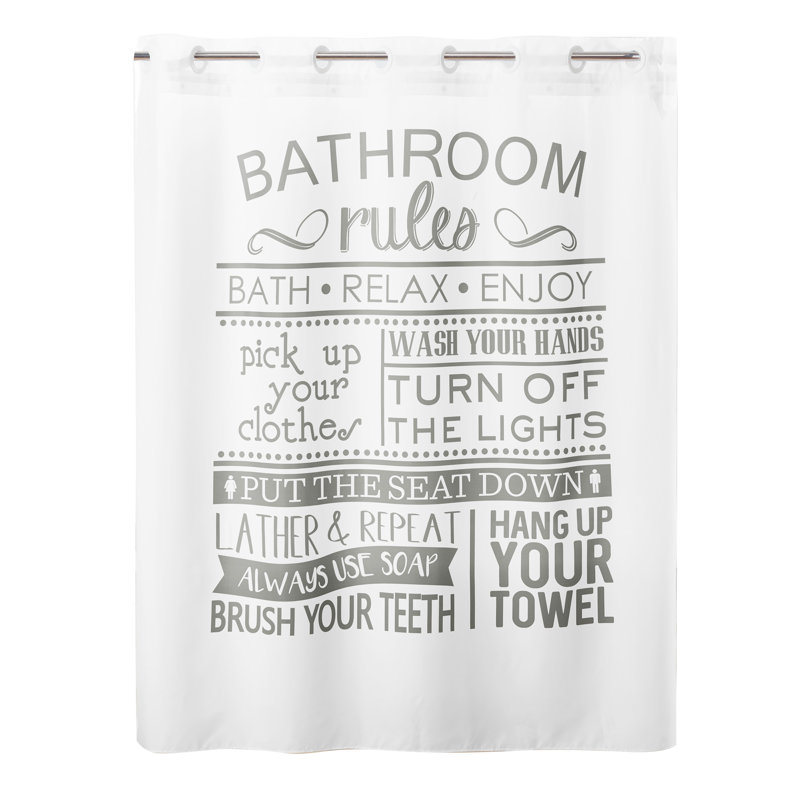 Hookless Shower Curtain Bathroom Rules No Window With Liner