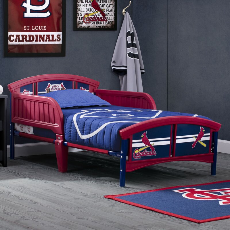 mlb st. louis cardinals convertible toddler bed