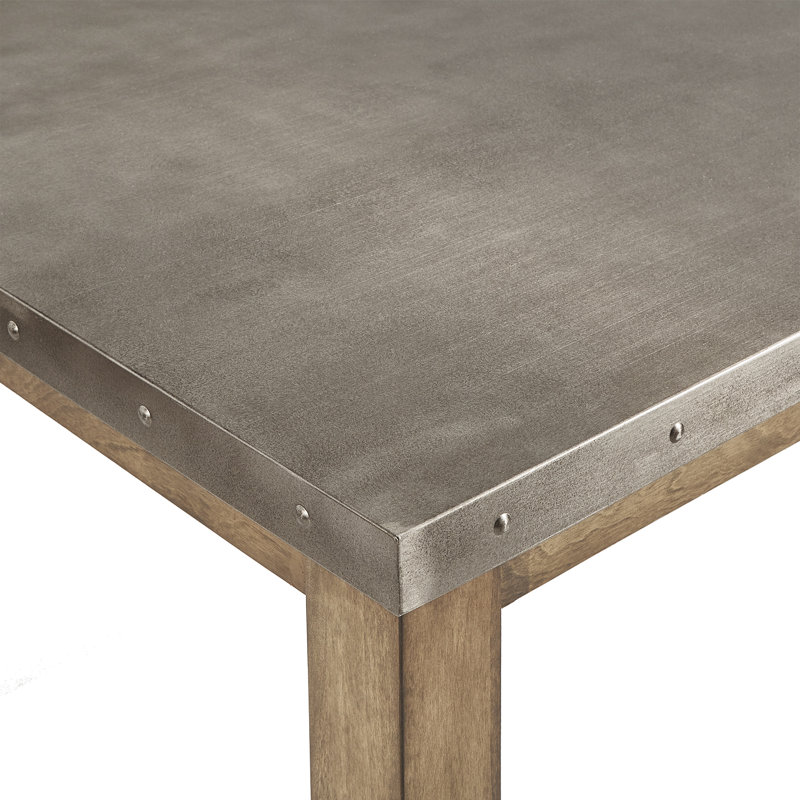 Lark Manor Stainless Steel Top Dining Table Reviews Wayfair Lark Manor Stainless Steel Top Dining