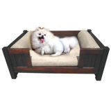 the benson co sleeper wooden raised dog bed