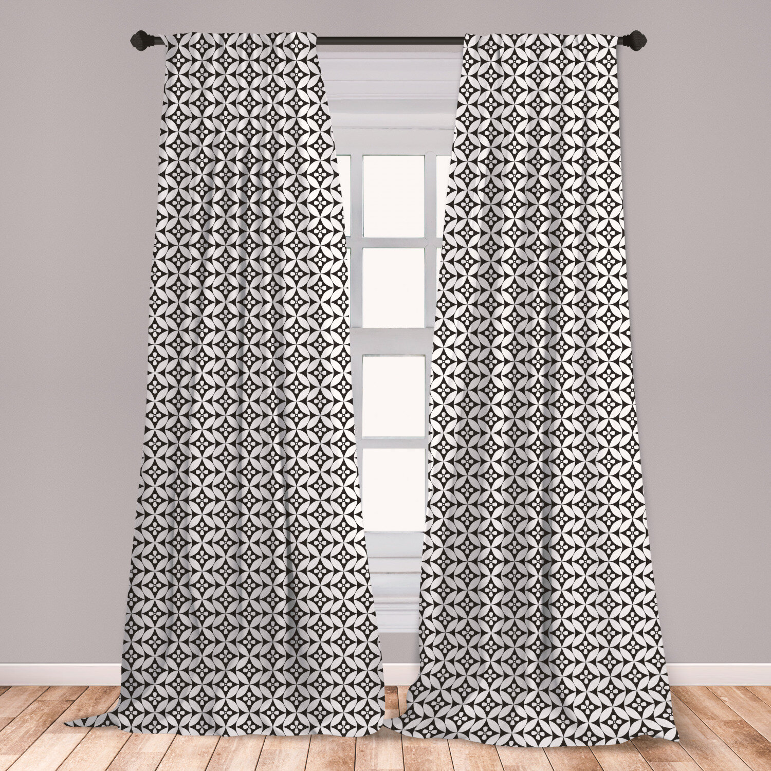 black and white curtain fabric