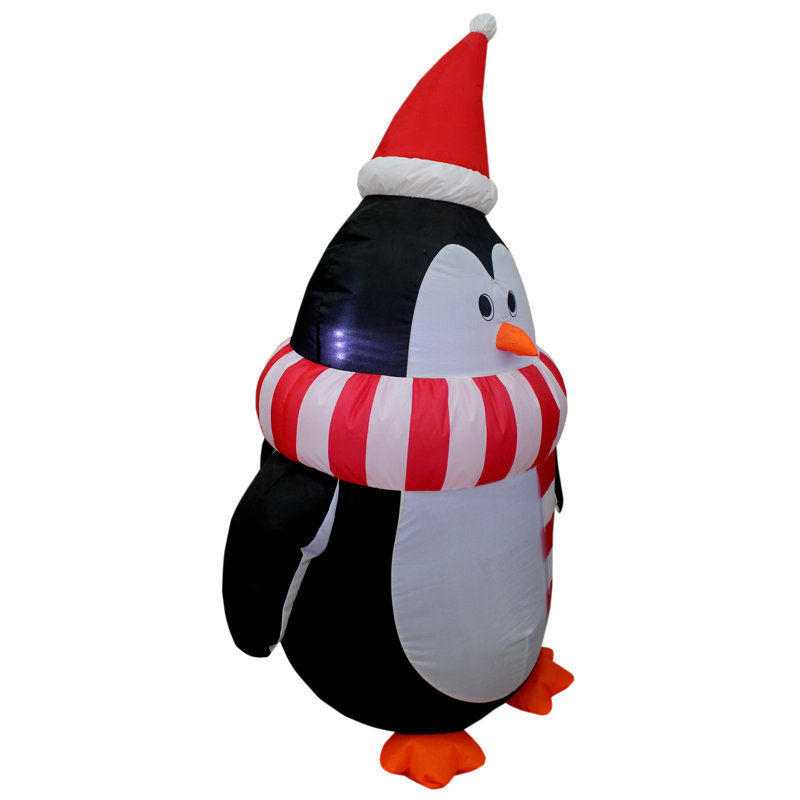 Hashtag Home Christmas Penguin With Christmas Hat And Scarf