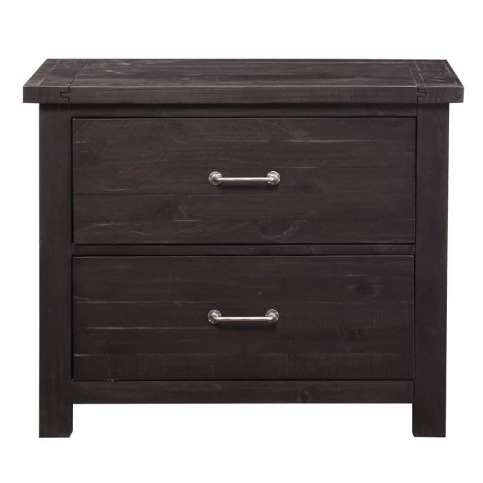 Laurel Foundry Modern Farmhouse Langsa Solid Wood 2 Drawer Lateral