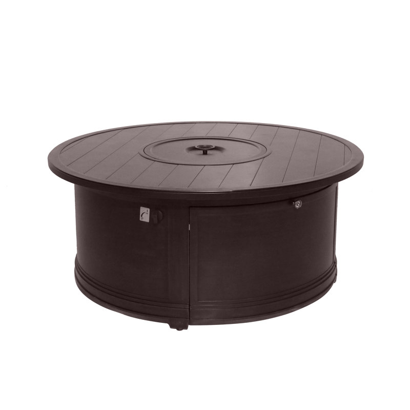 Longshore Tides Olympia 48" Round Slat Aluminum Propane ... (800 x 800 Pixel)