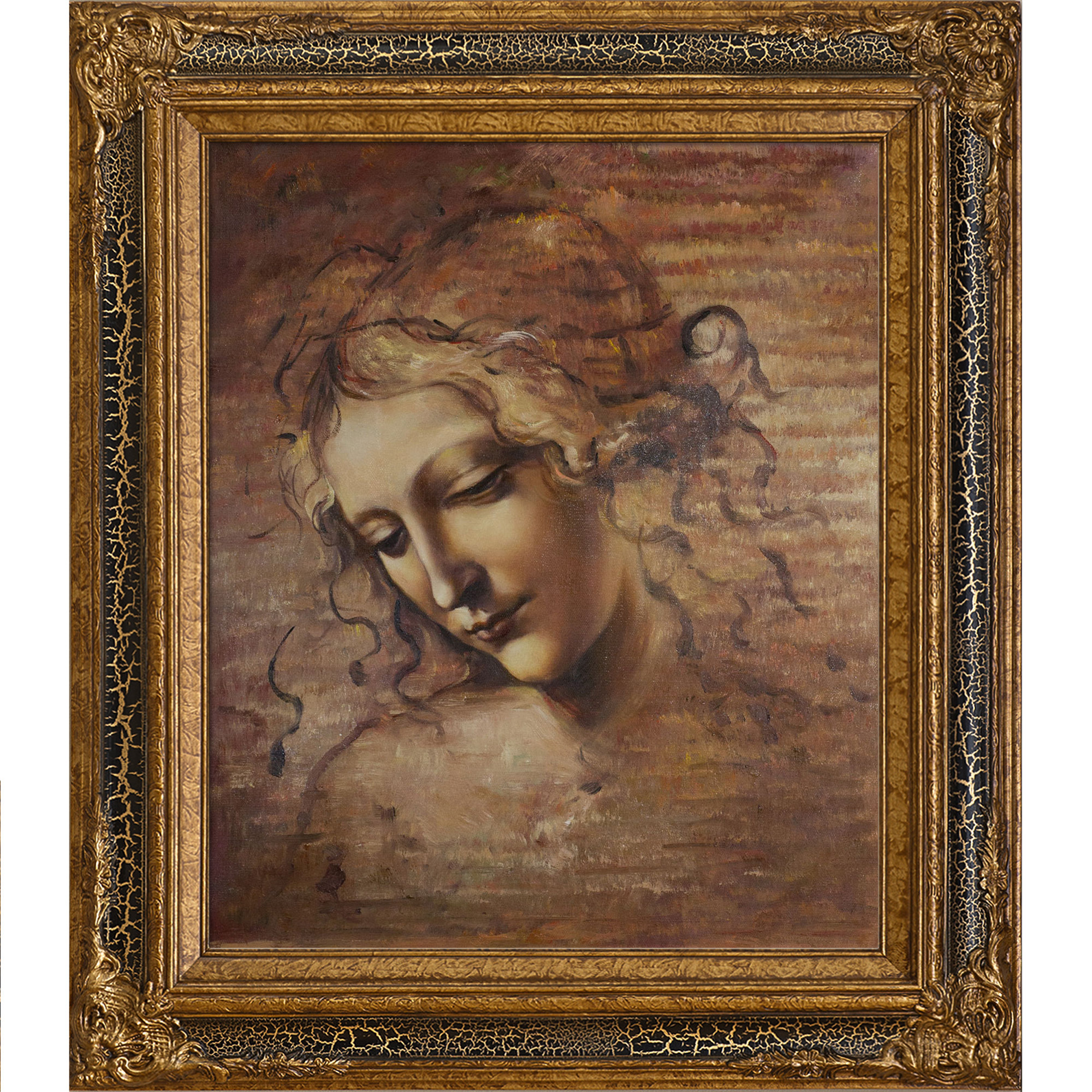 Vault W Artwork Female Head (La Scapigliata) by Leonardo Da Vinci