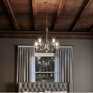 Go to store & view more images Haskin 5-Light Shaded Chandelier by Highland Dunes