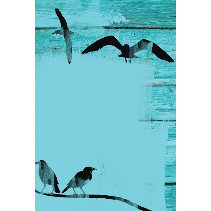 East Urban Home Birds In Sky Ii Painting Print On Wrapped Canvas