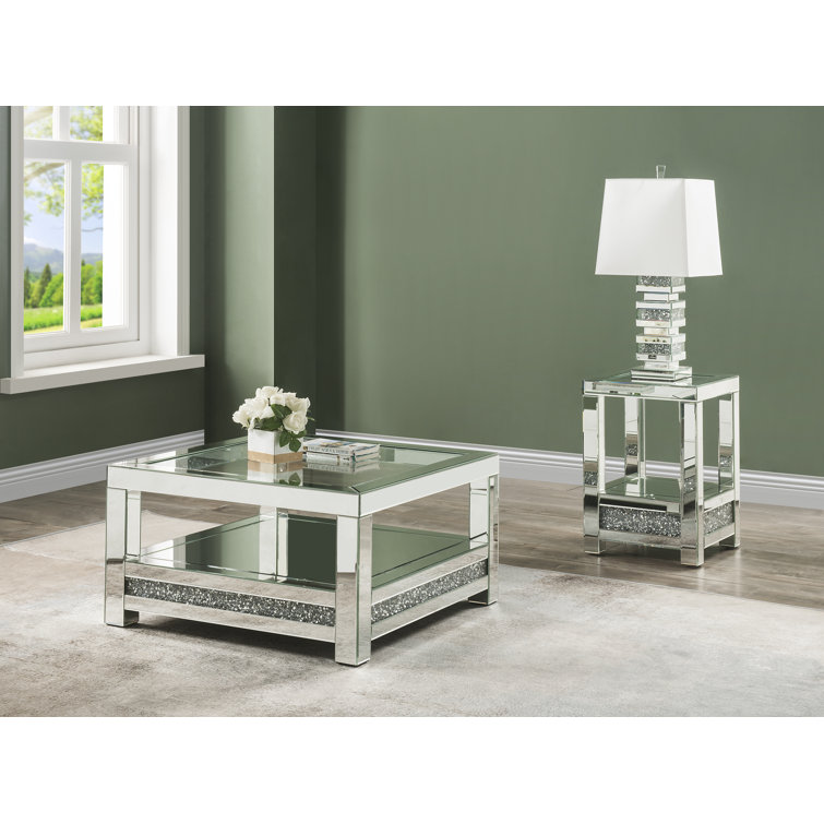 Willa Arlo Interiors Mikole 2 Piece Glass Top Coffee Table Set Wayfair