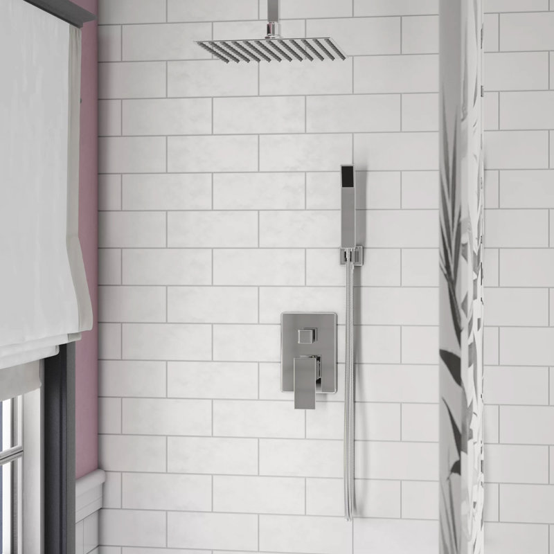 Rebrilliant Cahoon Volume Complete Shower System With Rough In Valve Reviews Wayfair