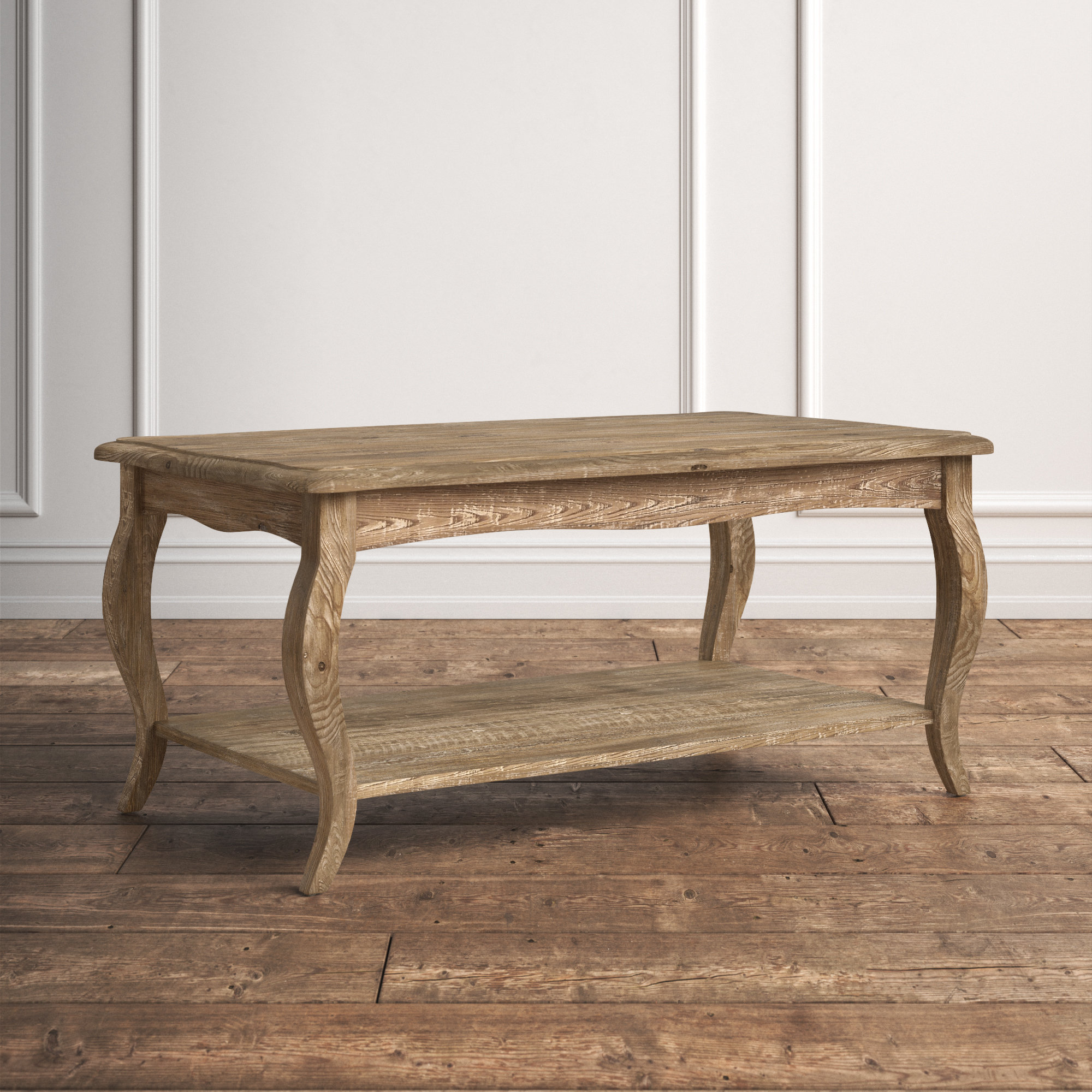 french country wood coffee table