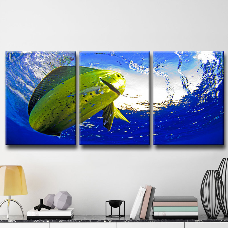 East Urban Home Mahi 3 Piece Wrapped Canvas Photograph Print
