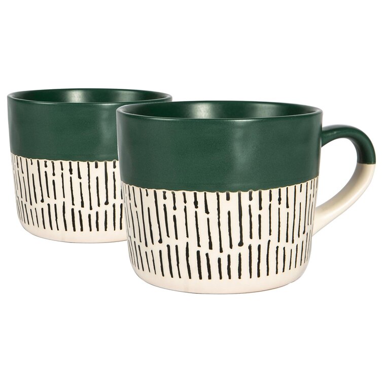 wayfair.co.uk | Ceramic Dipped Dash Coffee Mug - Set of 2 (Set of 2)