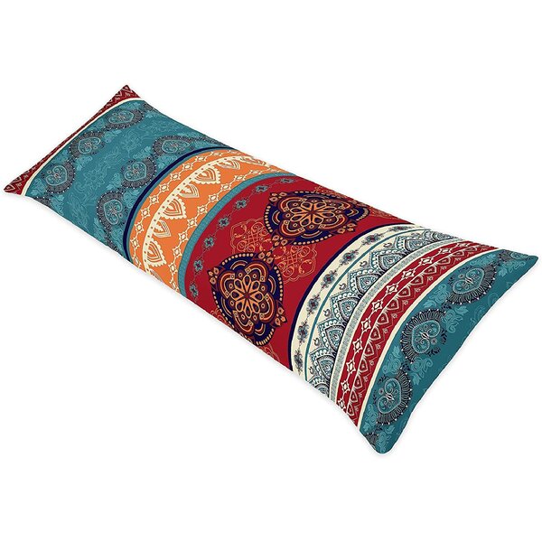 HGOD DESIGNS Indian Sari Pillow Covers,Decorative Throw Pillow Embroidered Pattern Ornament Colorful Ethnic and Tribal Pillow Cases Cotton Linen Square Cushion Covers for Home Sofa Couch 18x18 inch