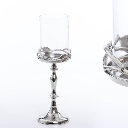 Leuchter Rustic Teelichthalter Windlicht Glas champagner//blau Ø 12 cm