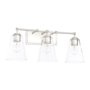 Gallego 3-Light Glass Shade Vanity Light