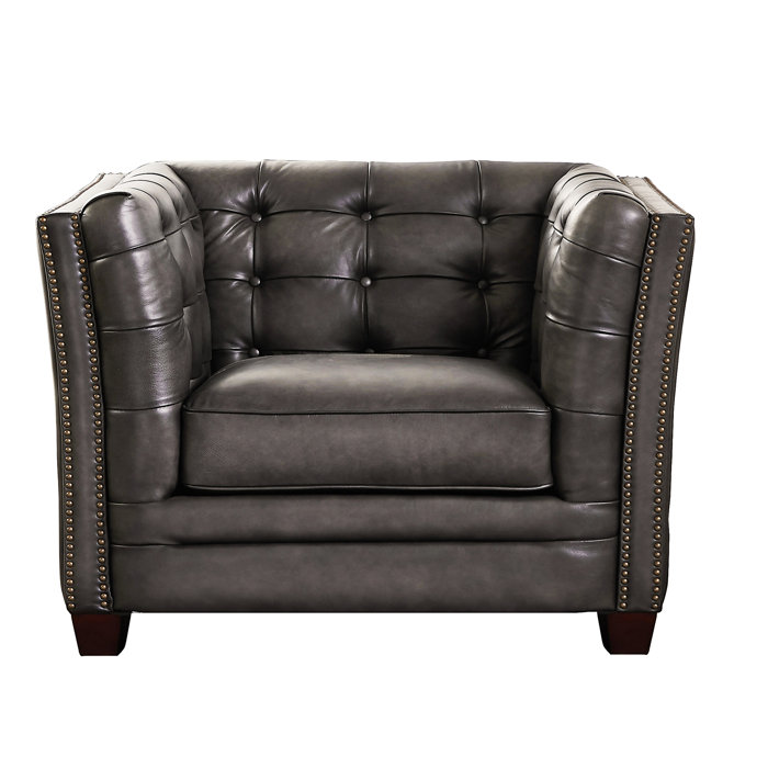 Latitude Run Oliverson 100 Leather Armchair Wayfair