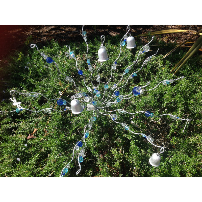 The Holiday Aisle Beads And Bells Outdoor Yard Art Garden Stake