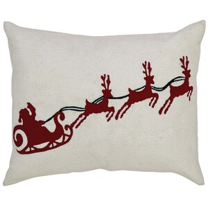 Santa Sleigh Lumbar Pillow