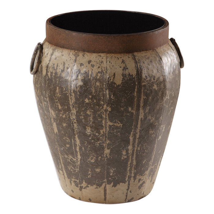 Weon Metal Drum End Table Weon Metal Drum End Table