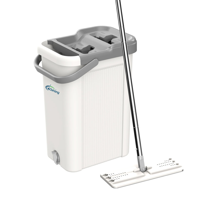 Oshang Flat Floor 2 Piece Mop Bucket Set Reviews Wayfair