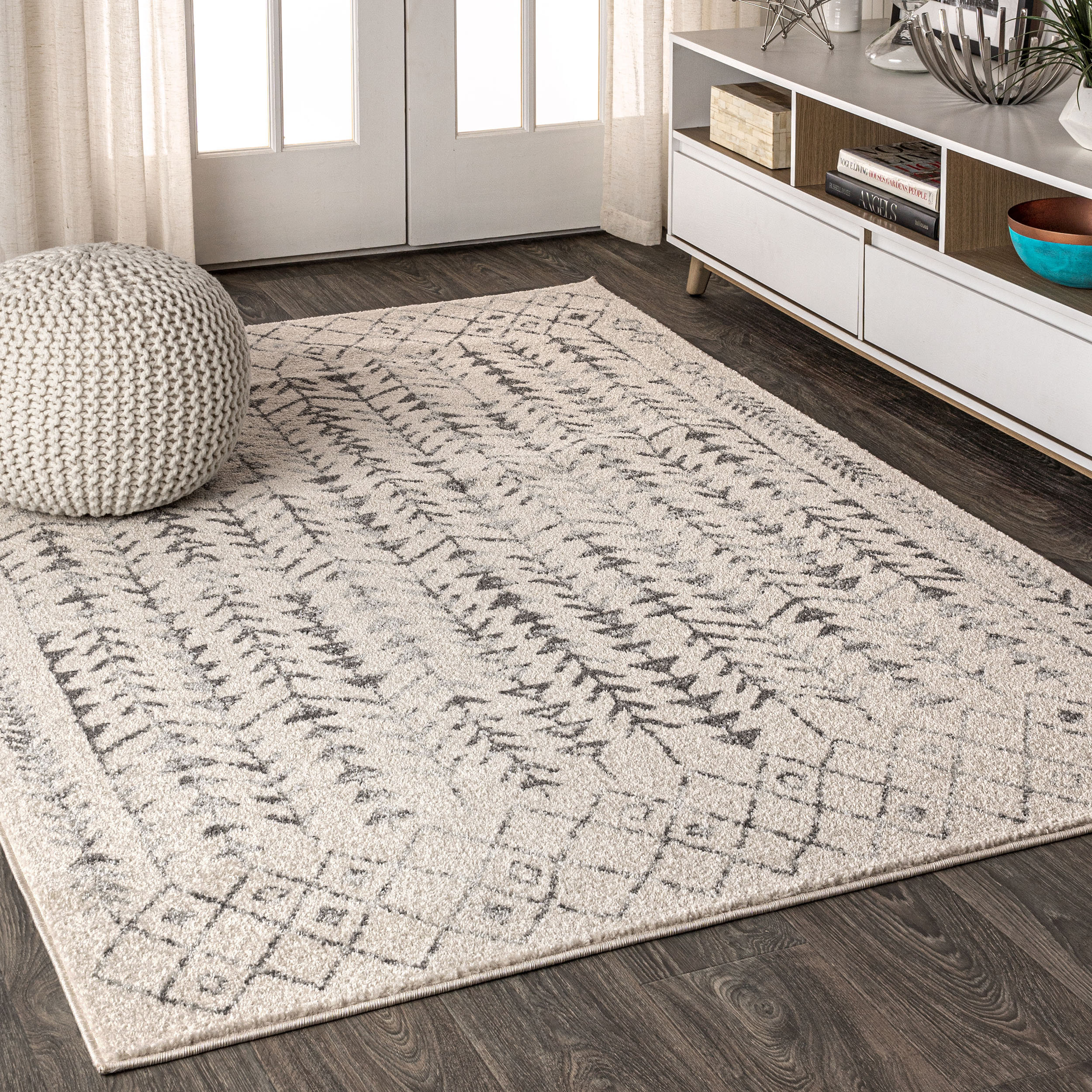 Union Rustic Boutte Power Loom Cream Area Rug Reviews Wayfair
