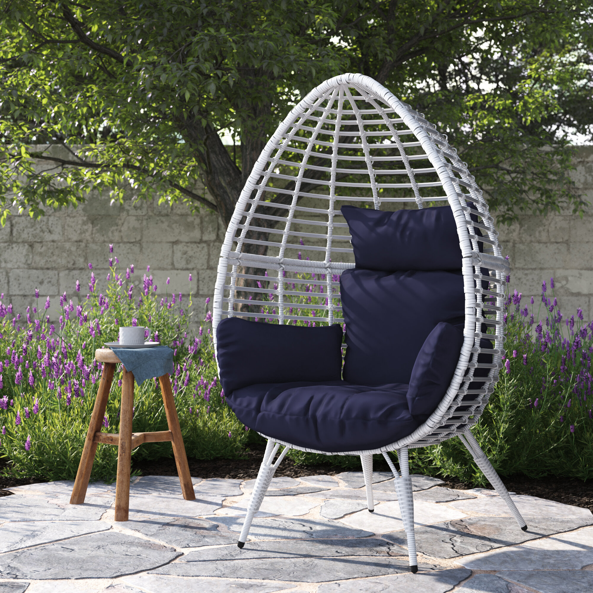 Kelly Clarkson Home Gabriella Egg Patio Chair With Cushion Wayfair