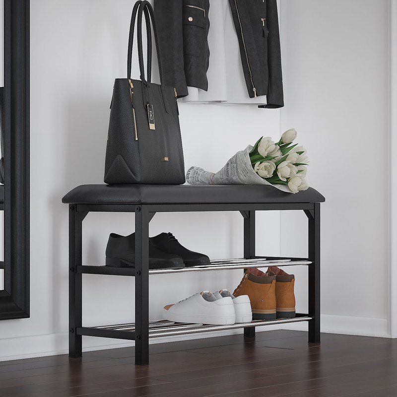 small shoe storage bench with seat