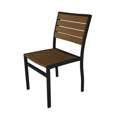 Polywood Euro Patio Dining Chair Finish Black Teak Polywood Euro Patio Dining Chair Finish