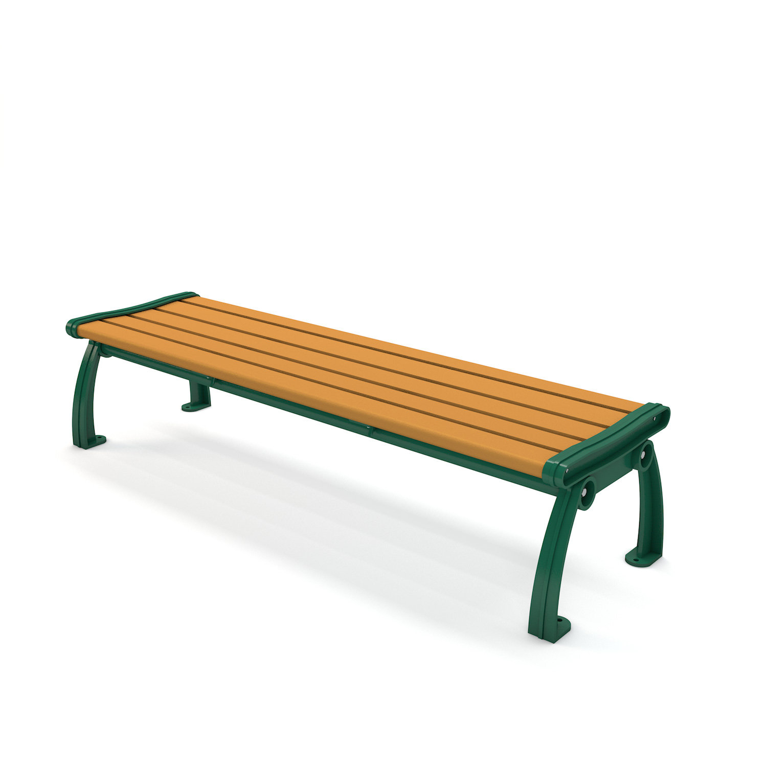 Frog Furnishings Heritage Backless Recycled Plastic Park Bench