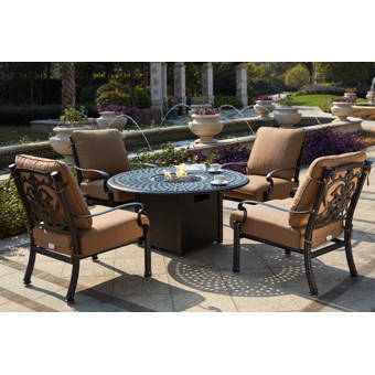 Longshore Tides Yorba 5 Piece Sunbrella Multiple Chairs Seating Group Wayfair