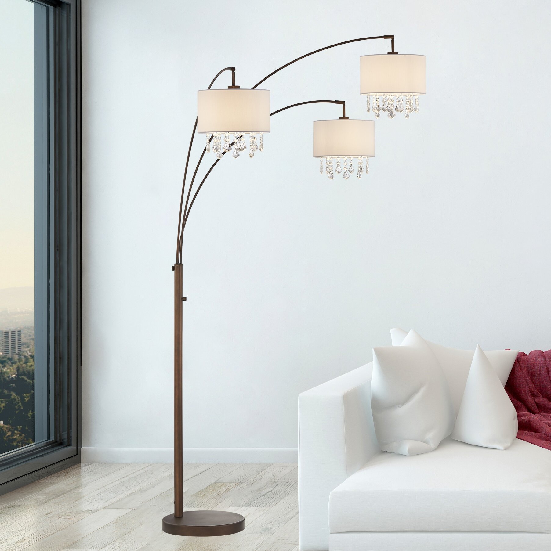 Rosdorf Park Dorman Crystal 80 Tree Floor Lamp Reviews Wayfair
