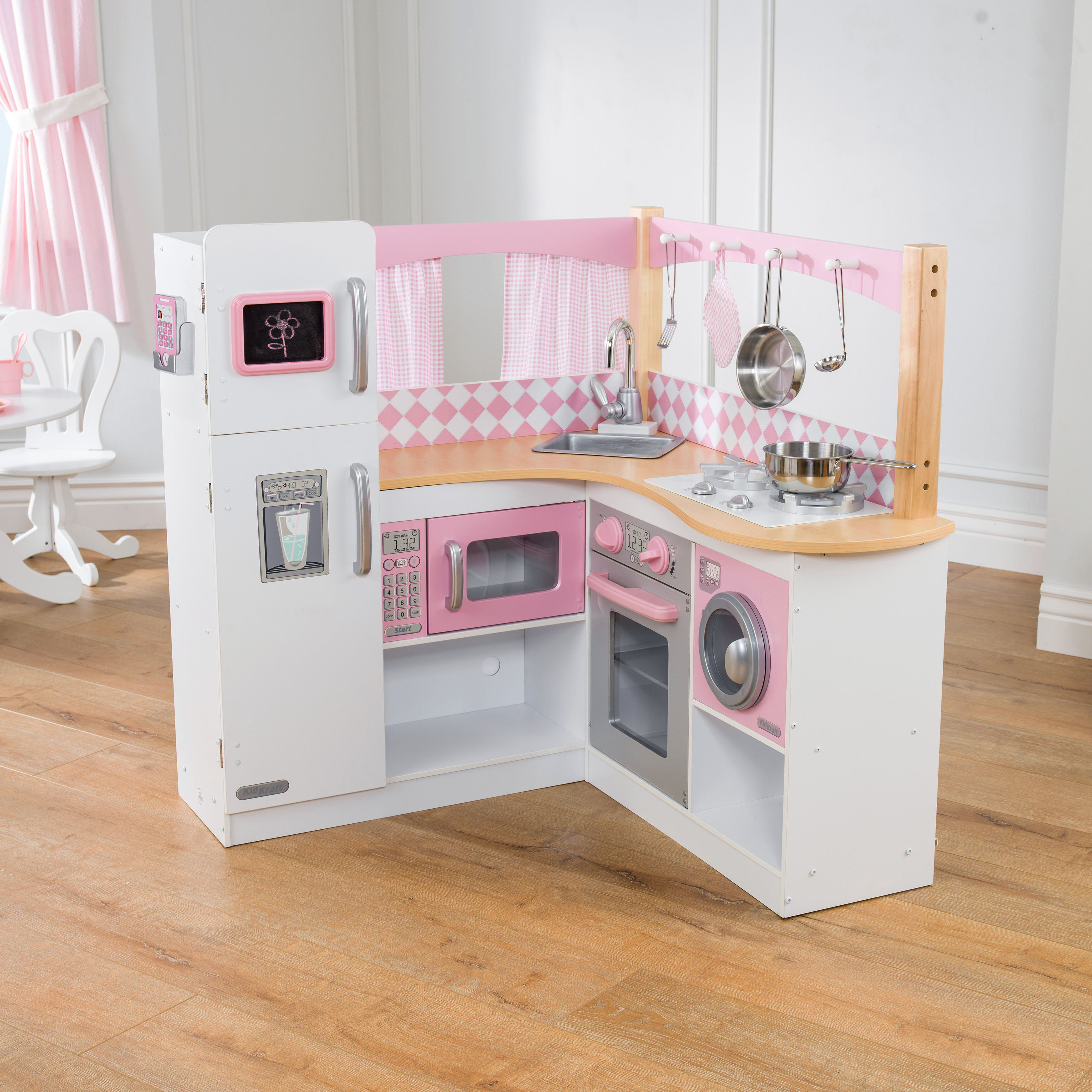 Roleplay Kitchen Accessories Tidlo Children/'s Pink Cookware Set 9 Pieces