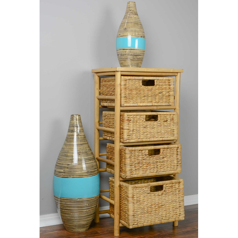 Bay Isle Home Elim 3 Drawer Bamboo Accent Chest Wayfair