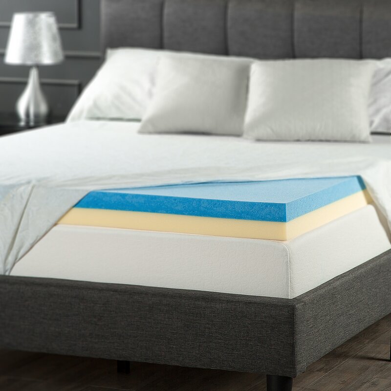 twin xl 3 gel memory foam mattress topper