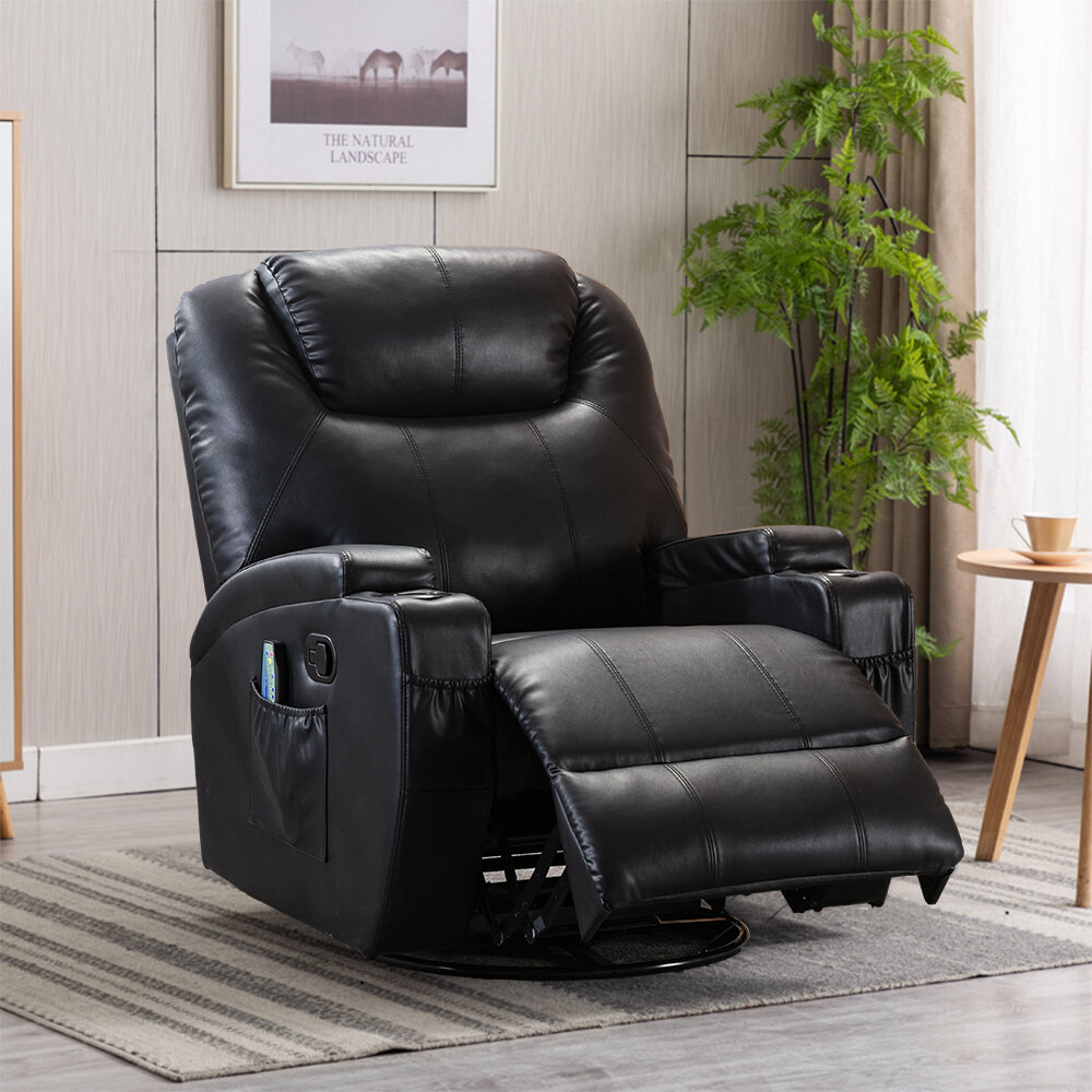 leather massage chair and stool