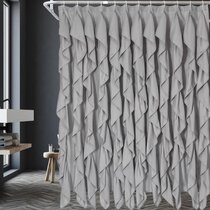 Ruffled Elegance Resin Shower Curtain Hooks RUF83WH 