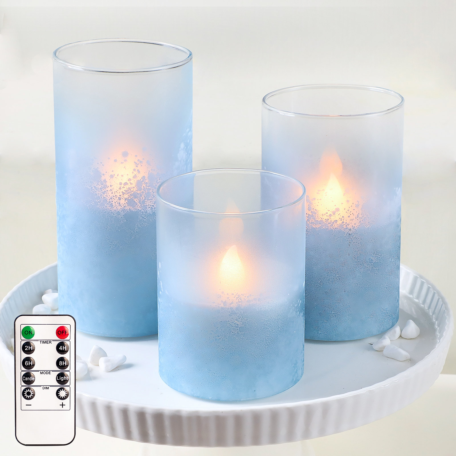 Highland Dunes Led Flickering Pillar Candles Wayfair