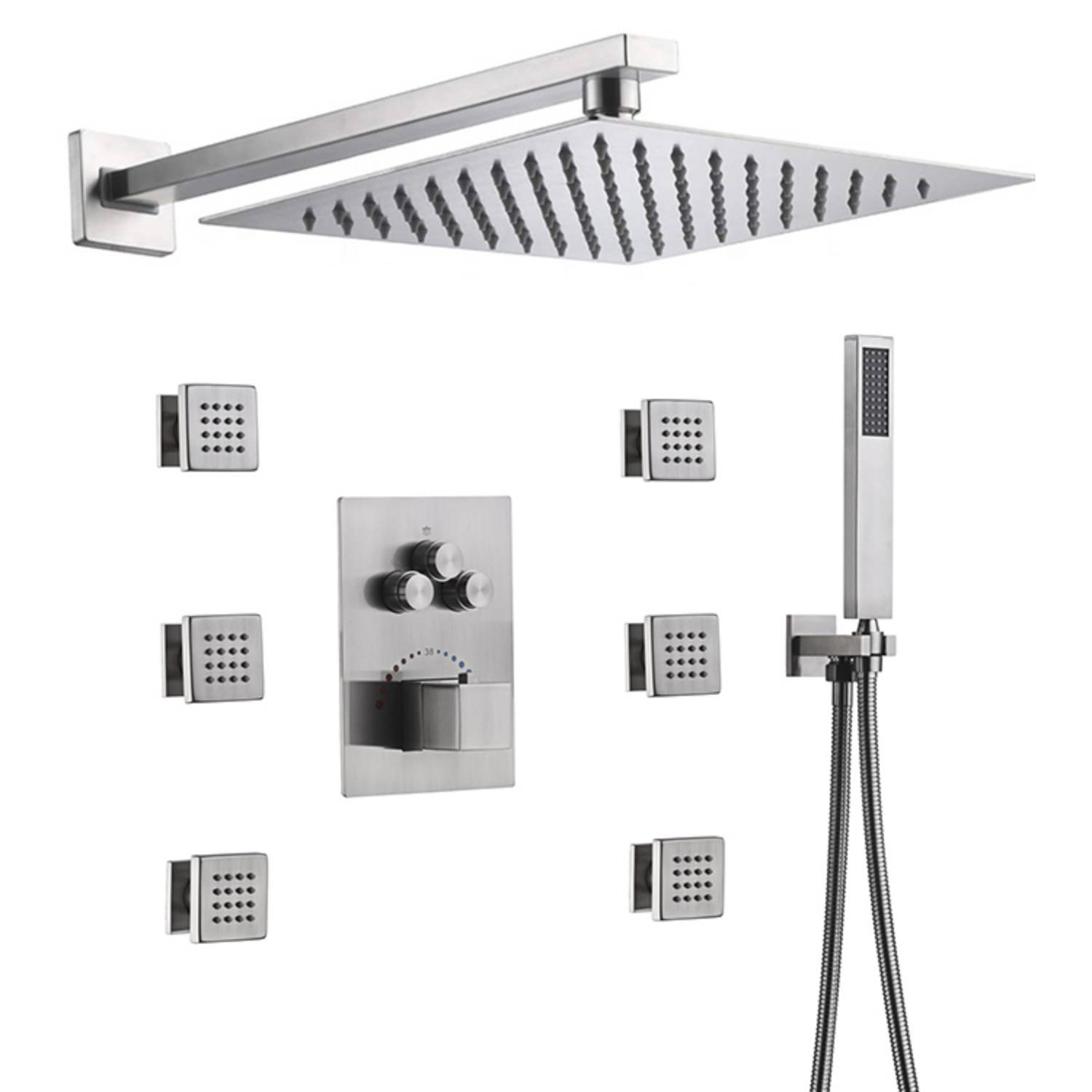 Wonderland America Thermostatic Complete Shower System with Roughin