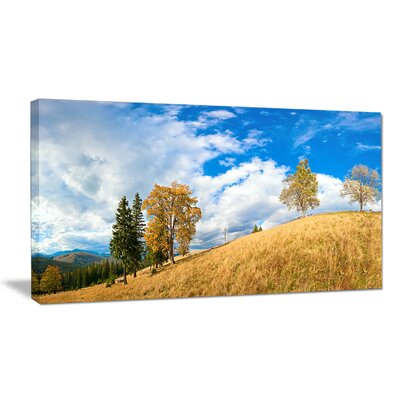 'Mountain Autumn Panorama' Photographic Print on Wrapped Canvas Design Art Size: 12
