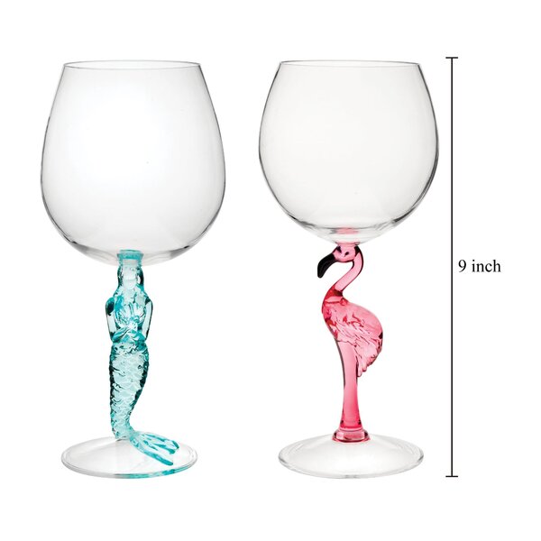 Trinx Mermaid 17 oz. Acrylic All Purpose Wine Glass & Reviews | Wayfair
