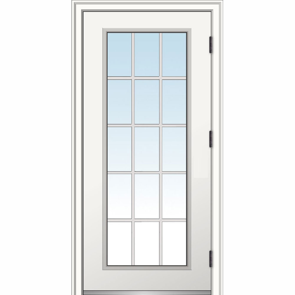 Verona Home Design External Grilles Primed Steel Prehung Front