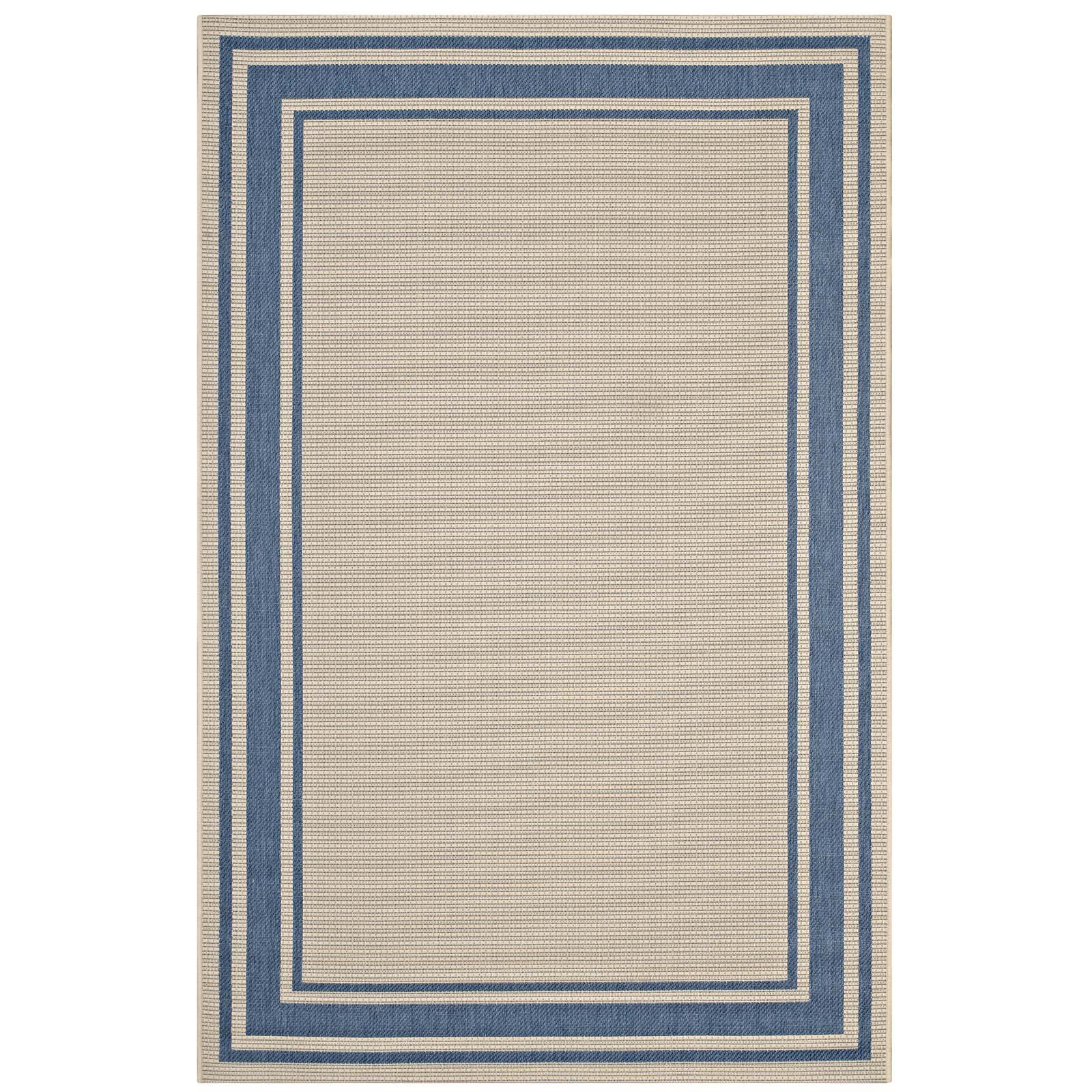 Highland Dunes Holiman Solid Border Borderline Blue Beige Indoor Highland Dunes Holiman Solid Border Borderline Blue Beige Indoor Outdoor Area Rug Reviews Wayfair