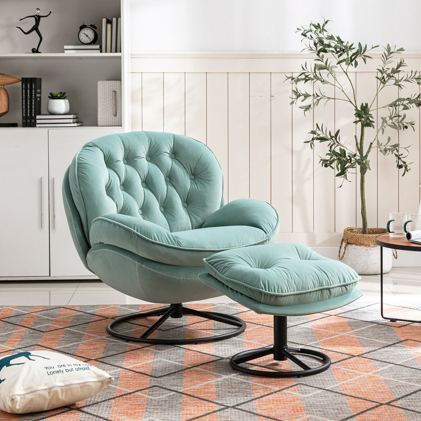 wayfair swivel chair with ottoman