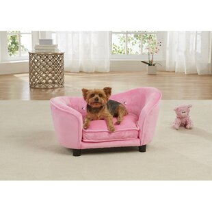 pink dog couch