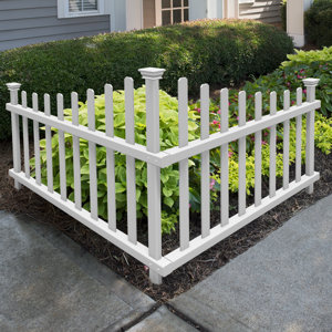 30 in. x 40 in. Ashley Vinyl Corner Picket Accent Fence