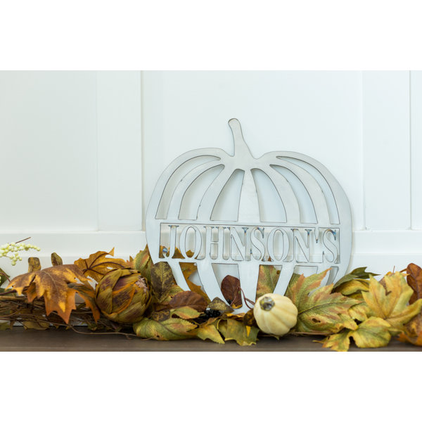 Charlton Home Metal Pumpkin Monogram Wall Decor Wayfair