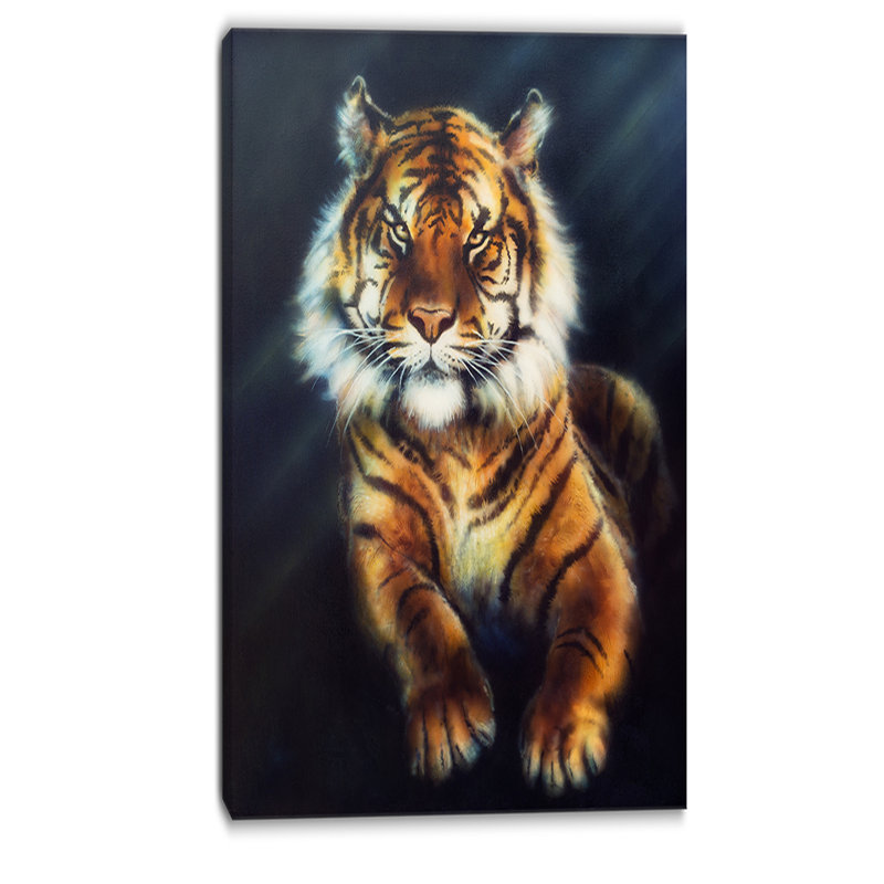 Designart Mighty Tiger Animal Graphic Art On Wrapped Canvas Wayfair