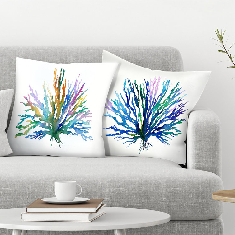 coral throw pillows wayfair