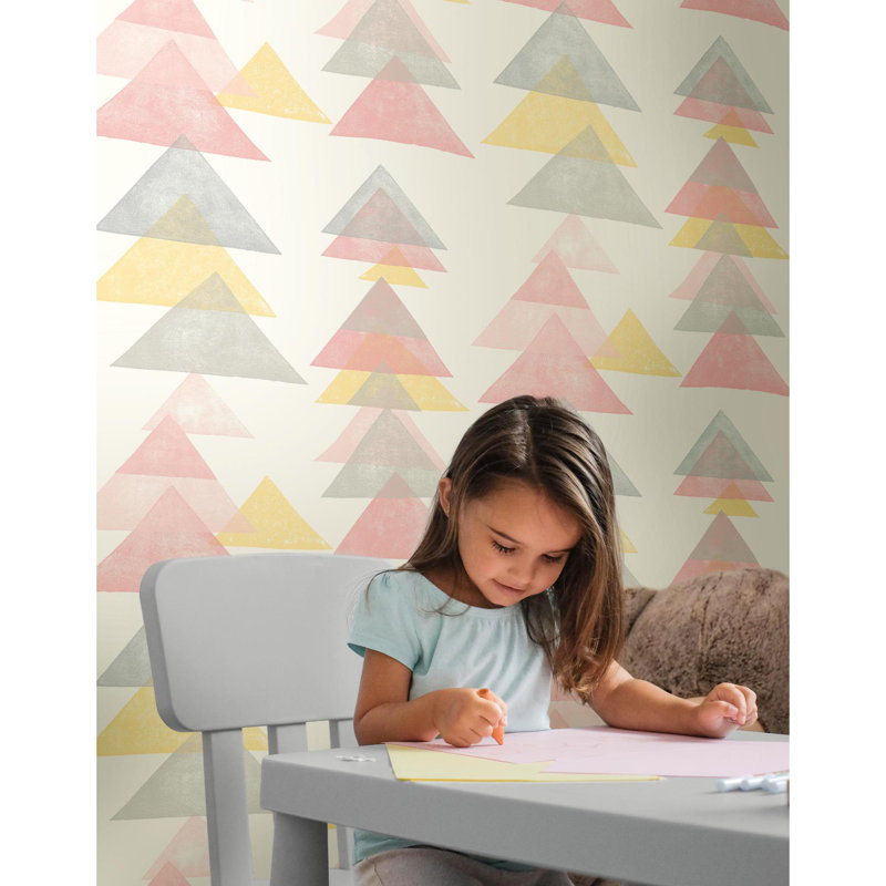 York Wallcoverings Baby Kids Triangles 33 X 20 5 Smooth